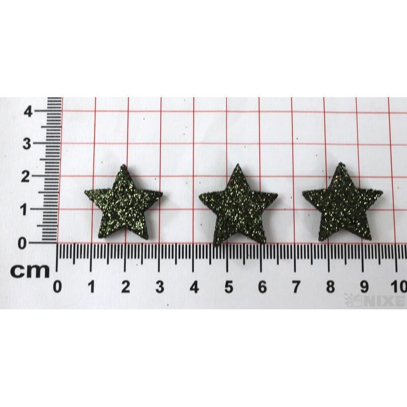 HVĚZDA 2,5cm 48ks*ŠEDÁ ANTRACIT