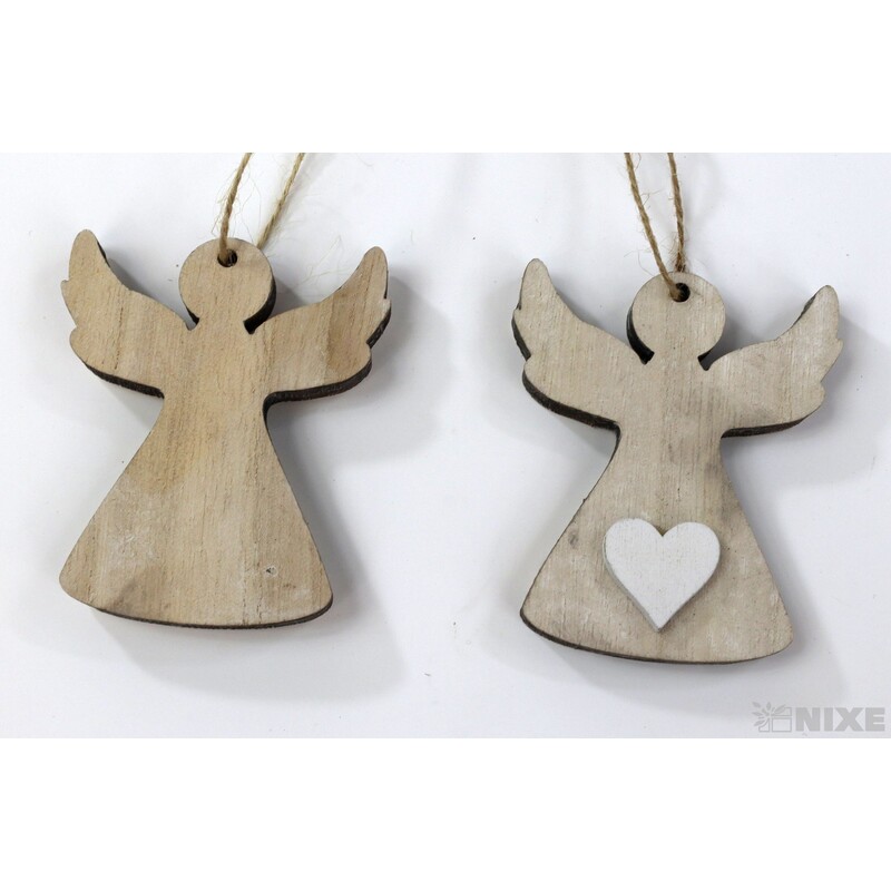 ZÁVĚS ANDĚL 7cm 8ks*PŘÍRODNÍ