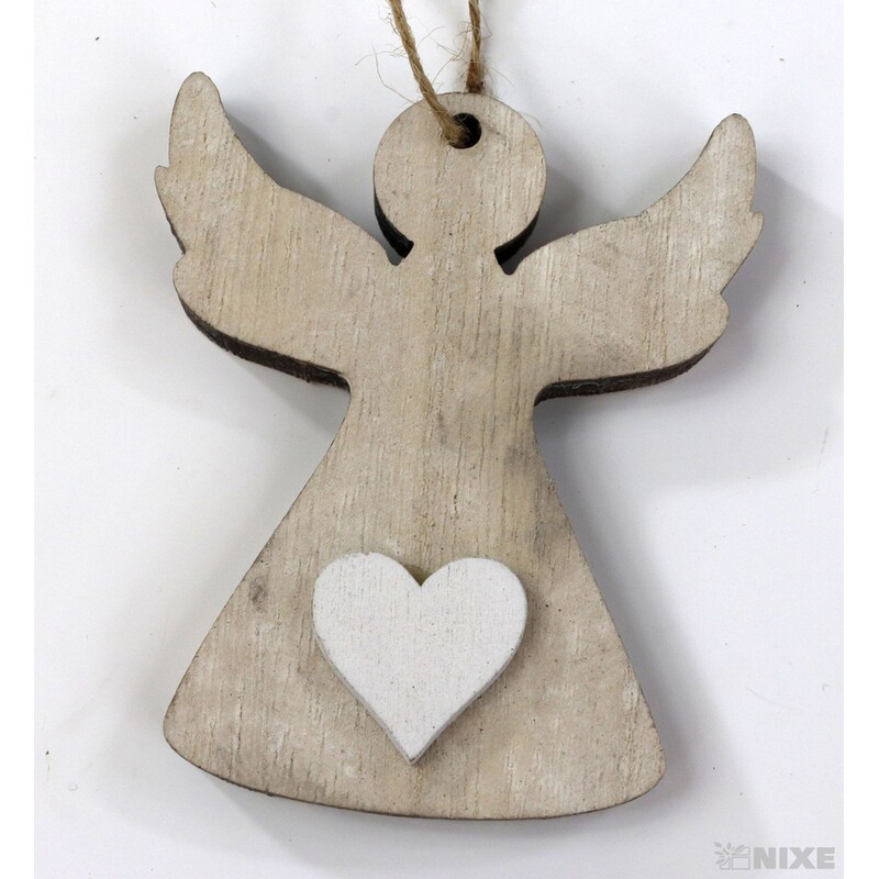 ZÁVĚS ANDĚL 7cm 8ks*PŘÍRODNÍ