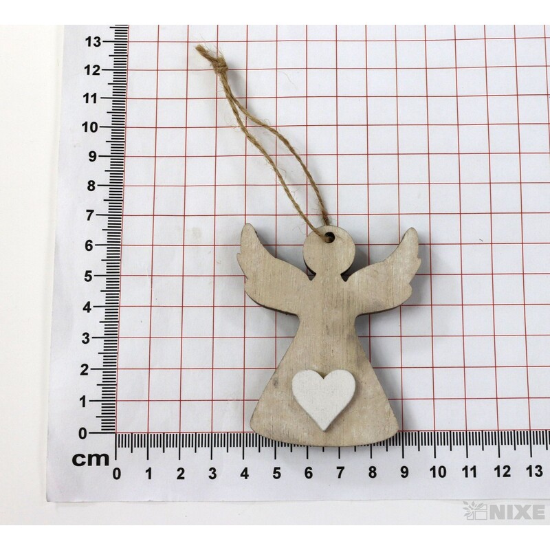 ZÁVĚS ANDĚL 7cm 8ks*PŘÍRODNÍ