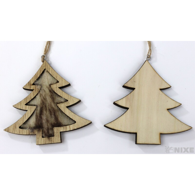 ZÁVĚS STROMEČEK 10cm 4ks*PŘÍRODNÍ