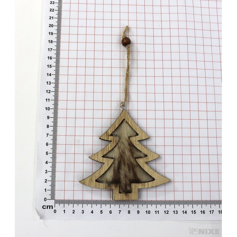 ZÁVĚS STROMEČEK 10cm 4ks*PŘÍRODNÍ