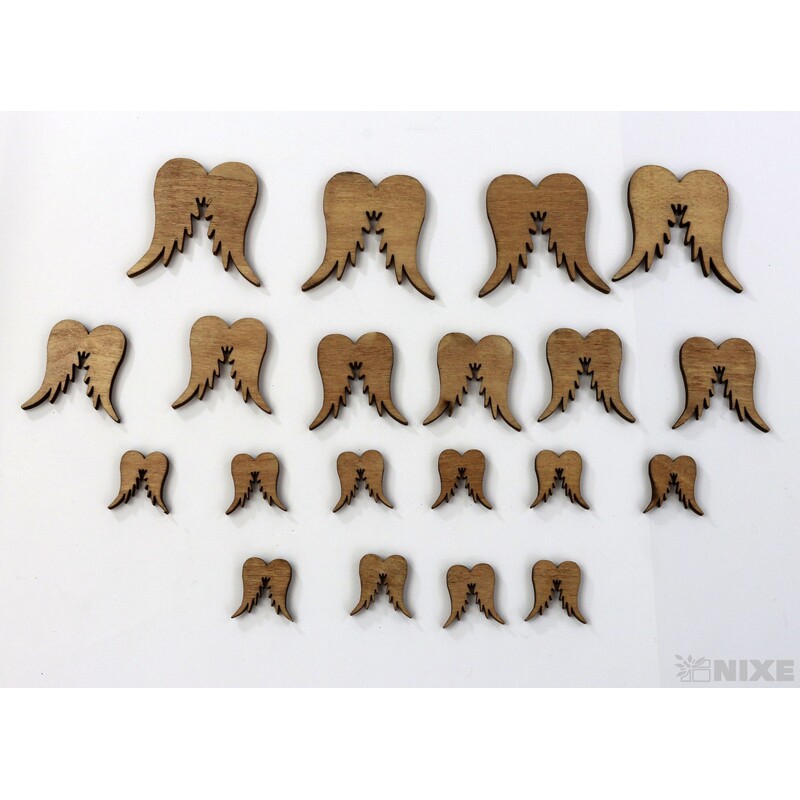 ANDĚLSKÁ KŘÍDLA 3-5-7cm 20ks*PŘÍRODNÍ