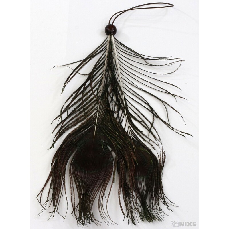 ZÁVĚS PAVÍ PEŘÍ 20cm 2ks*