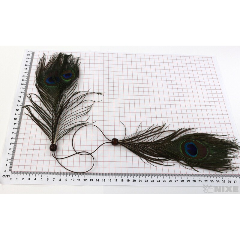 ZÁVĚS PAVÍ PEŘÍ 20cm 2ks*