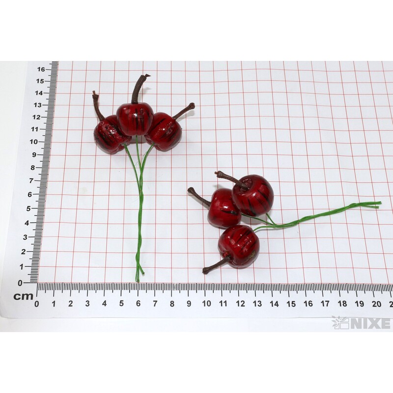 JABLÍČKA NA DR. 2x12cm 36ks*ČERVENÁ