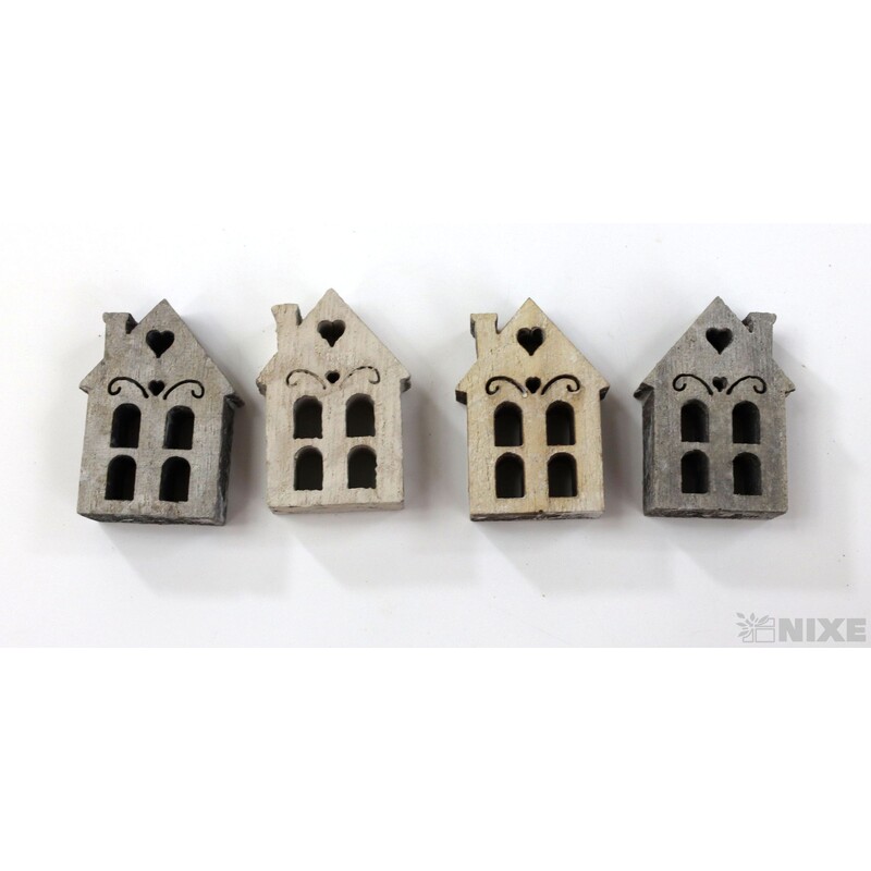 DOMEČEK 3cm 24ks*PŘÍRODNÍ