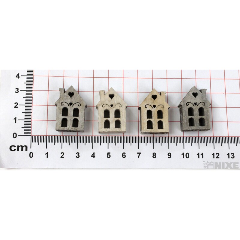 DOMEČEK 3cm 24ks*PŘÍRODNÍ