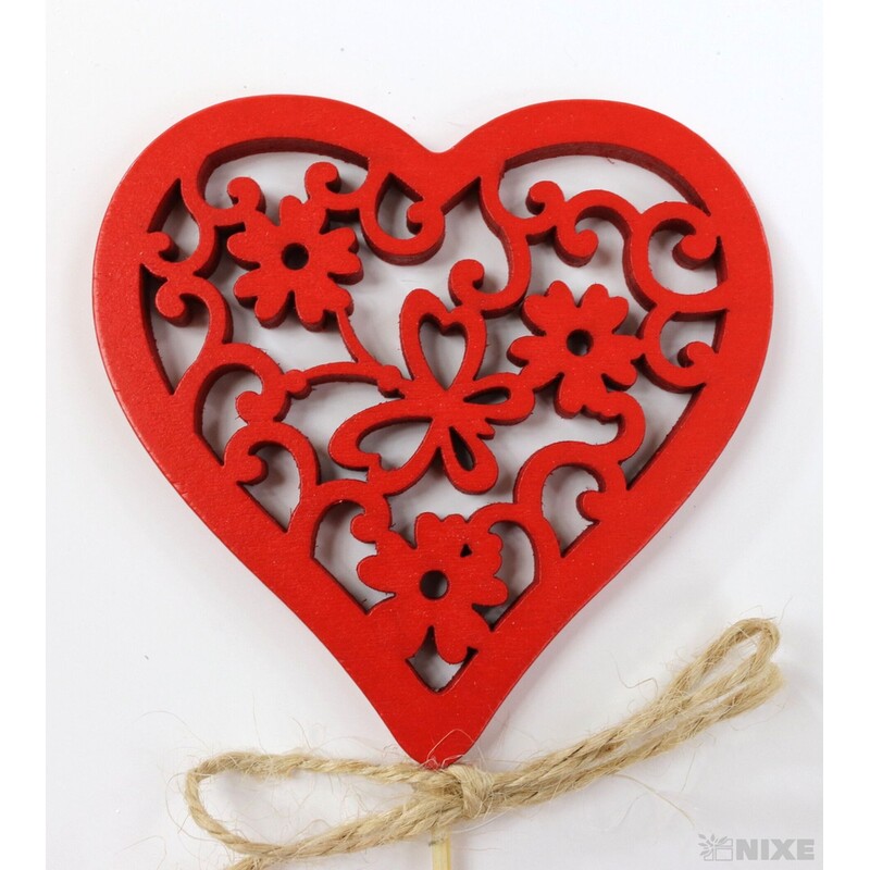 ZÁPICH SRDCE 8x28cm 10ks*ČERVENÁ