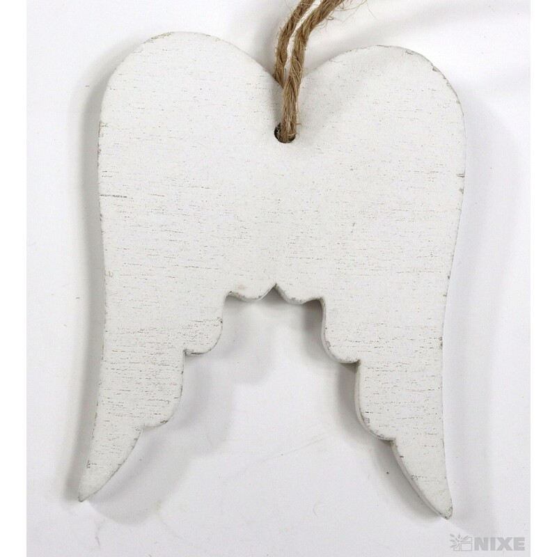 ZÁVĚS ANDĚL KŘÍDLA 10ks 7x5,5cm*BÍLÁ