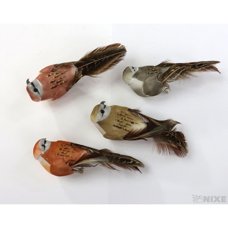 PTÁČEK  KLIPS 10cm 12ks*MIX BAREV