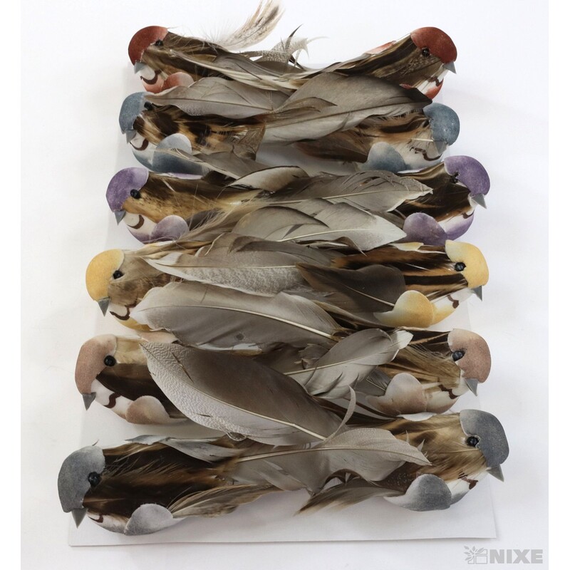 PTÁČEK  KLIPS 12cm 12ks*MIX BAREV