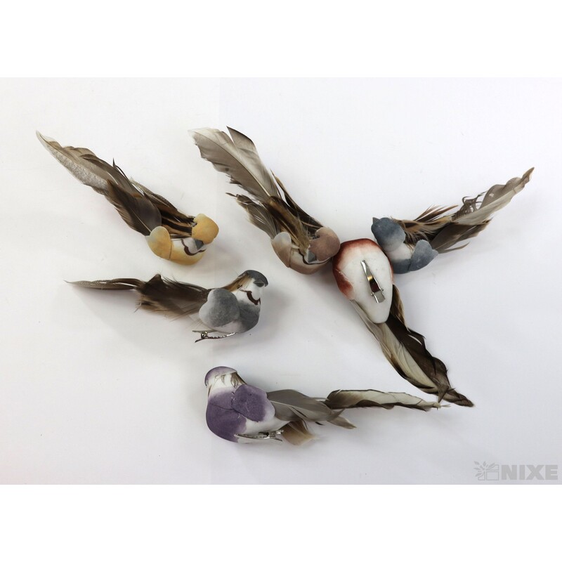 PTÁČEK  KLIPS 12cm 12ks*MIX BAREV