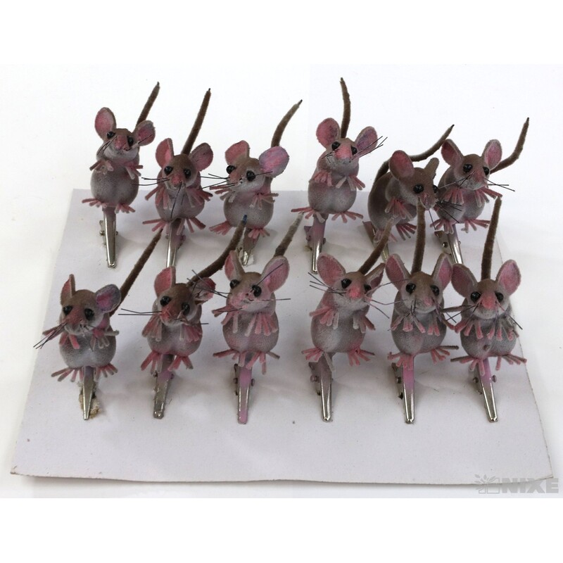 MYŠKA KLIPS 4cm 12ks*