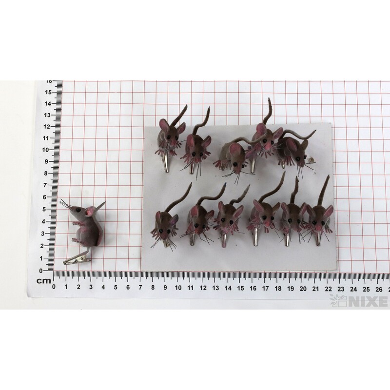 MYŠKA KLIPS 4cm 12ks*