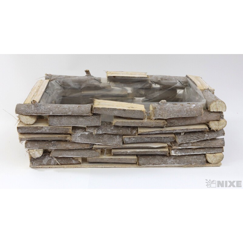 OBAL DŘEVO 22x10cm*BÍLÁ