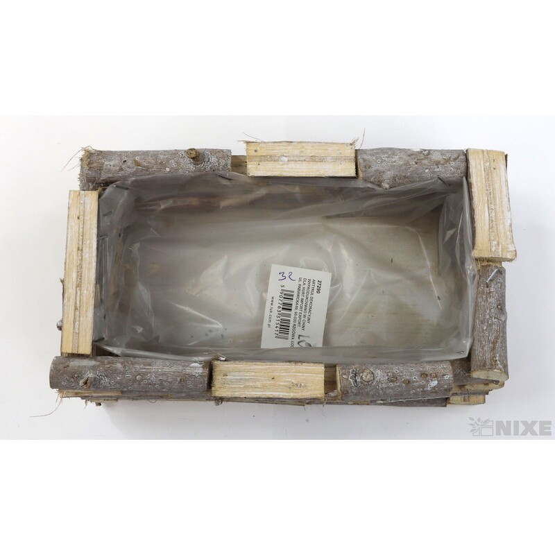 OBAL DŘEVO 22x10cm*BÍLÁ