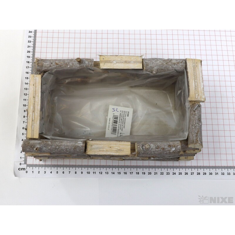 OBAL DŘEVO 22x10cm*BÍLÁ