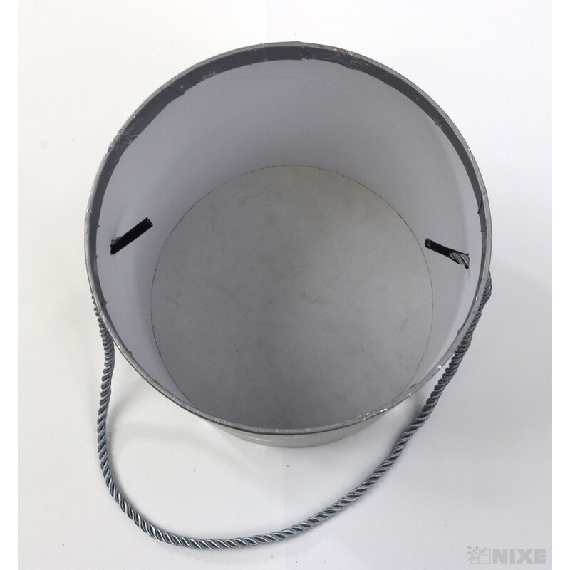 KVĚTINOVÝ BOX 3ks pr. 19x18cm 16x16 14x14*STŘÍBRNÁ