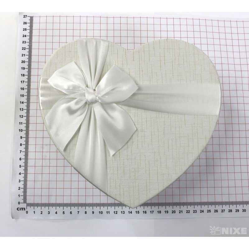 KRABICE SRDCE 3ks 20x8,5cm 16,5x7 13,5x5,5*BÍLÁ