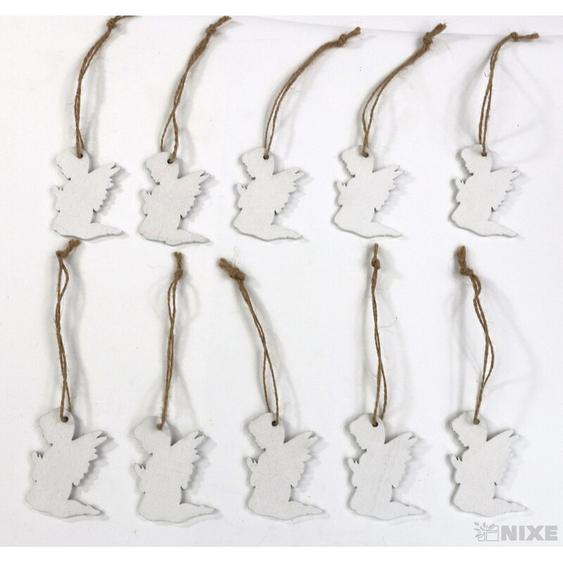 ZÁVĚS ANDĚL 10ks 5,5cm*BÍLÁ