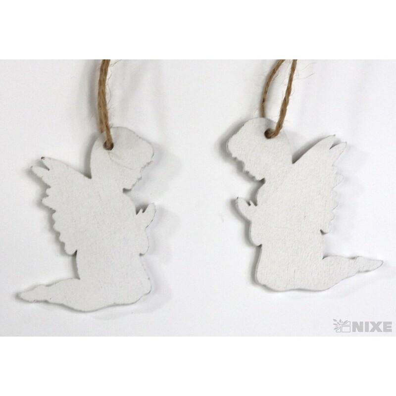 ZÁVĚS ANDĚL 10ks 5,5cm*BÍLÁ