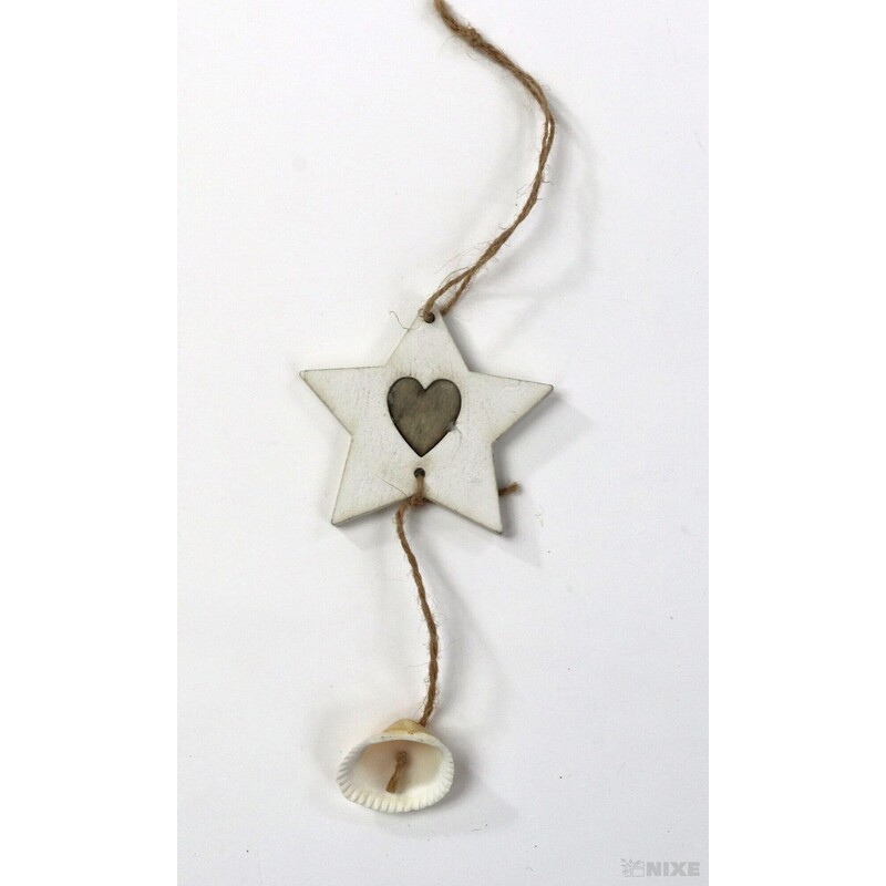 ZÁVĚS HVĚZDA 10ks 6,5cm*BÍLÁ