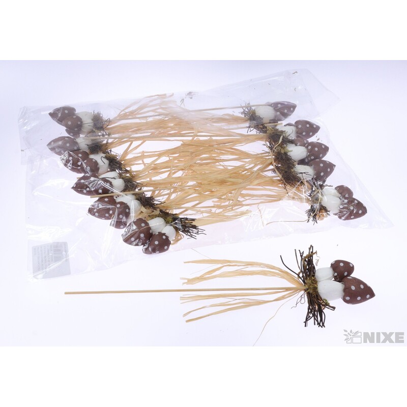 ZÁPICH HŘÍBEK 12ks 6x33cm*HNĚDÁ