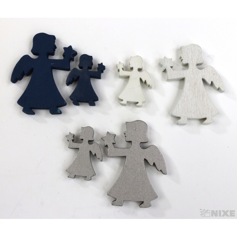 ANDĚL 10cm 24ks*MIX BAREV