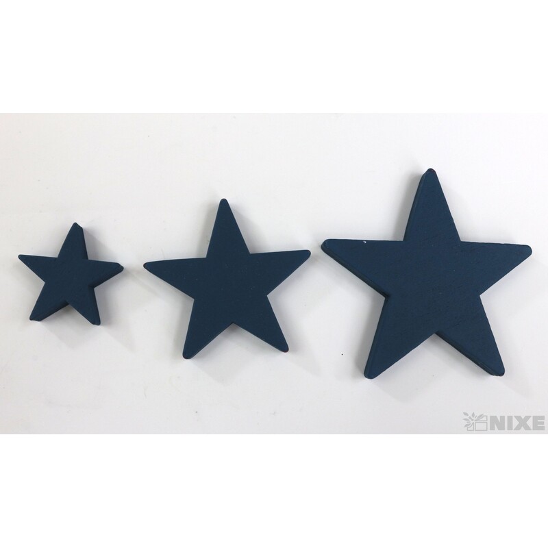 HVĚZDA 3-7cm 18ks*MIX BAREV