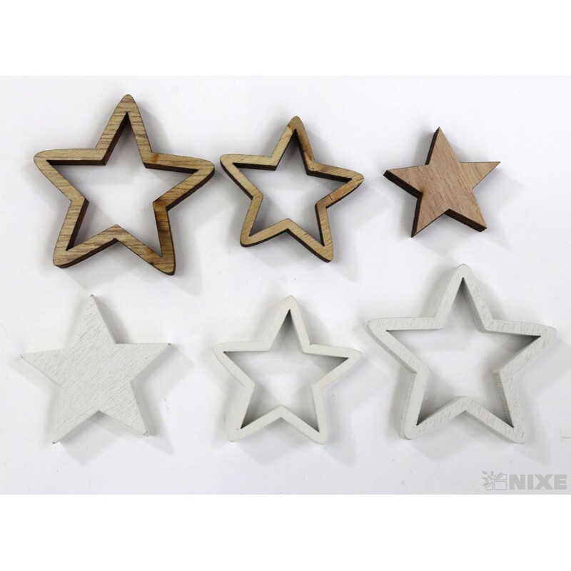 HVĚZDA 5cm 24ks*MIX BAREV