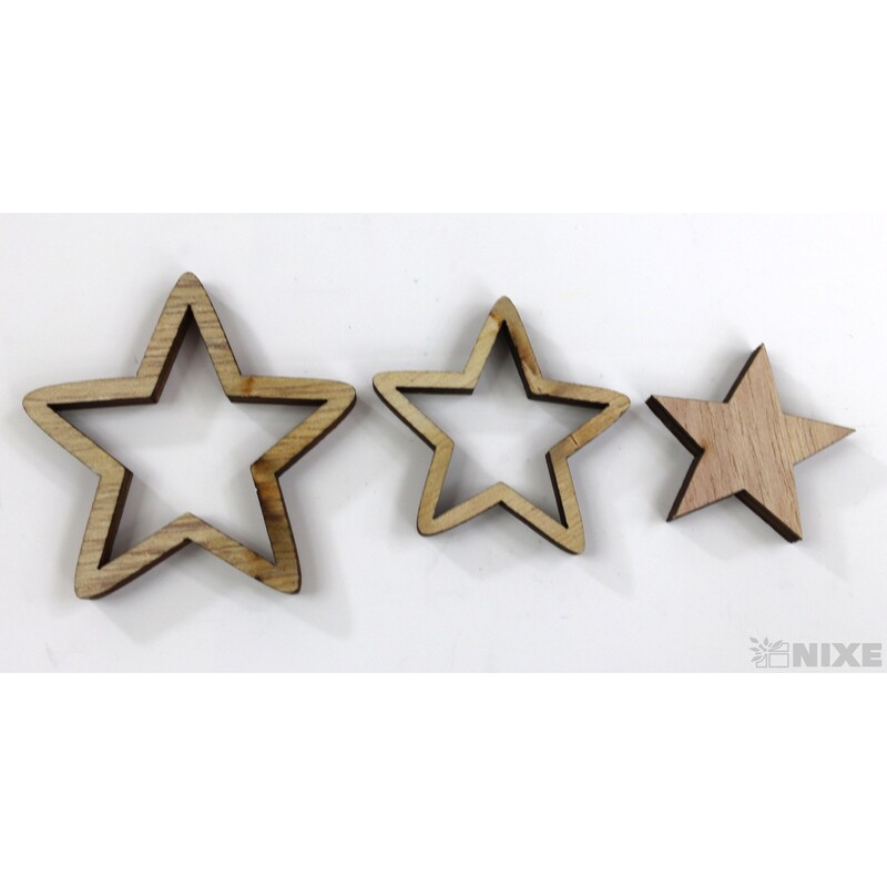 HVĚZDA 5cm 24ks*MIX BAREV