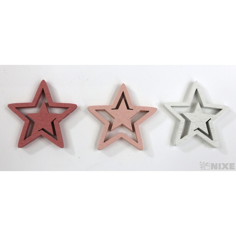 HVĚZDA 5cm 24ks*MIX BAREV