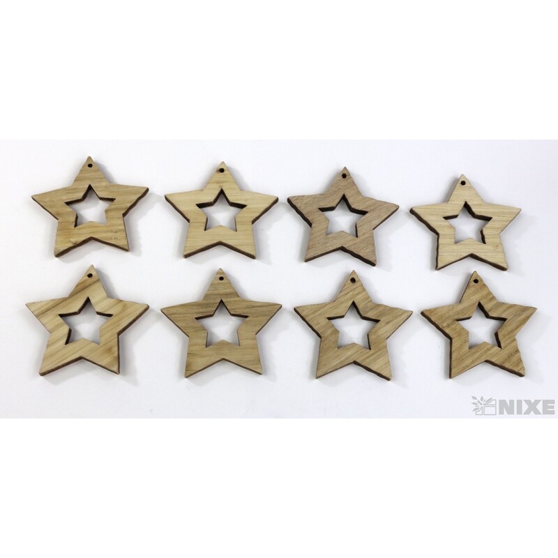 HVĚZDA D 8cm 8ks*PŘÍRODNÍ