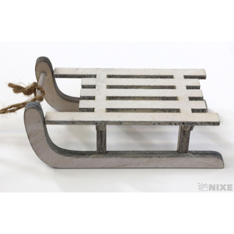 SÁŇKY DŘEVO 9,5cm*BÍLÁ