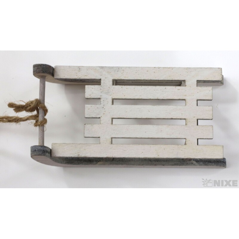 SÁŇKY DŘEVO 9,5cm*BÍLÁ