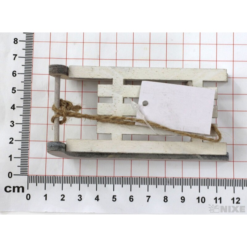 SÁŇKY DŘEVO 9,5cm*BÍLÁ