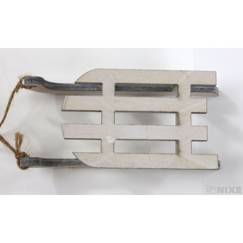 SÁŇKY DŘEVO 12cm*BÍLÁ