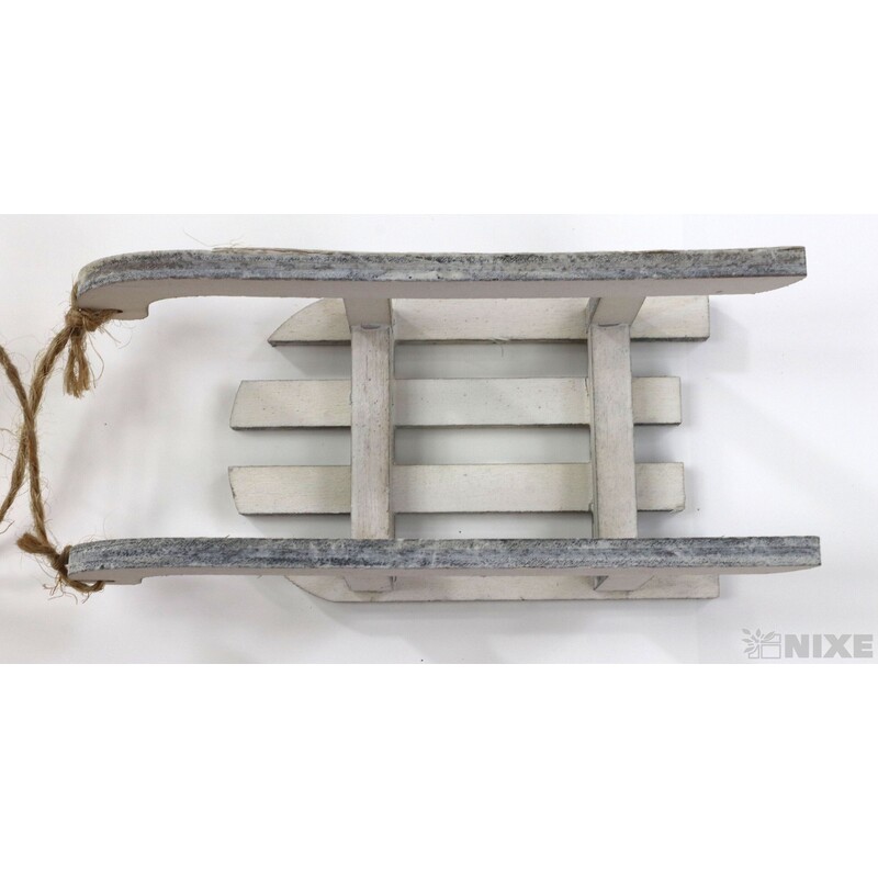 SÁŇKY DŘEVO 12cm*BÍLÁ