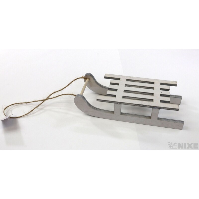 SÁŇKY DŘEVO 20cm*BÍLÁ