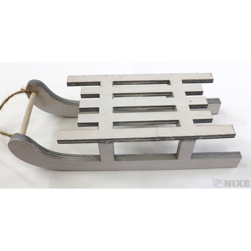 SÁŇKY DŘEVO 20cm*BÍLÁ