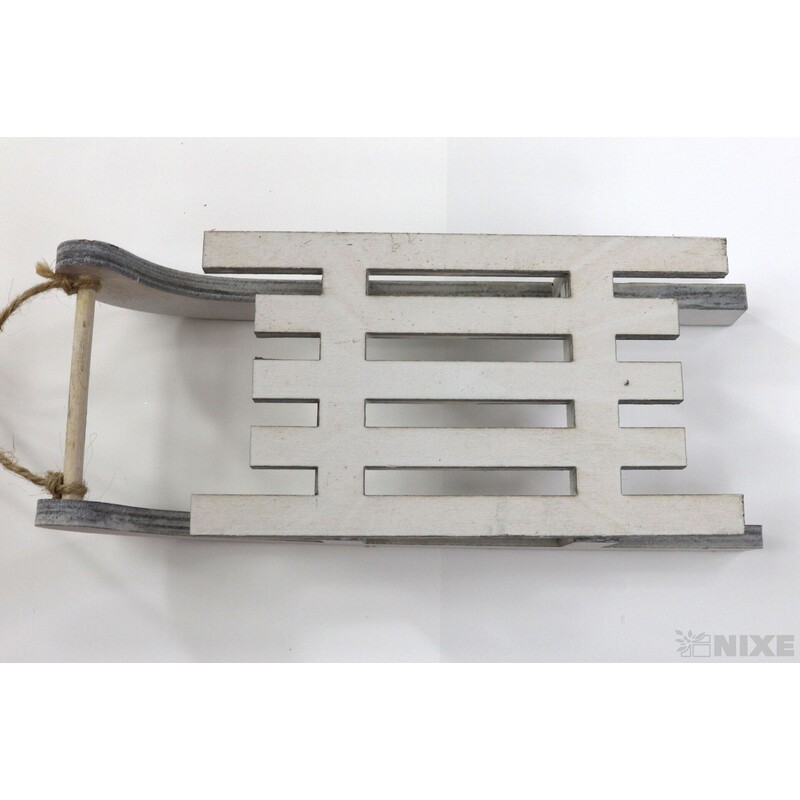 SÁŇKY DŘEVO 20cm*BÍLÁ