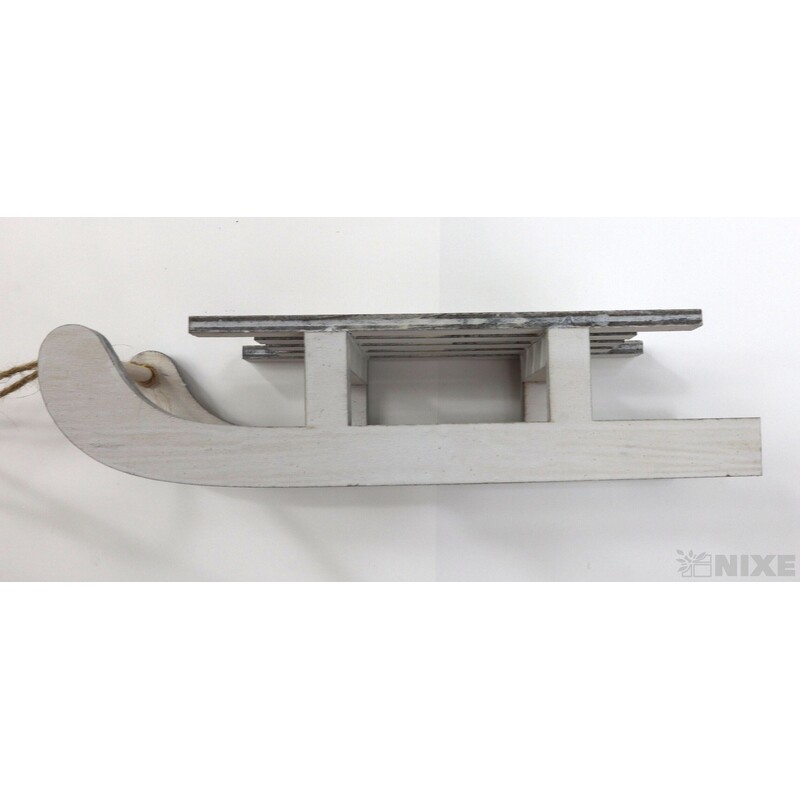 SÁŇKY DŘEVO 20cm*BÍLÁ