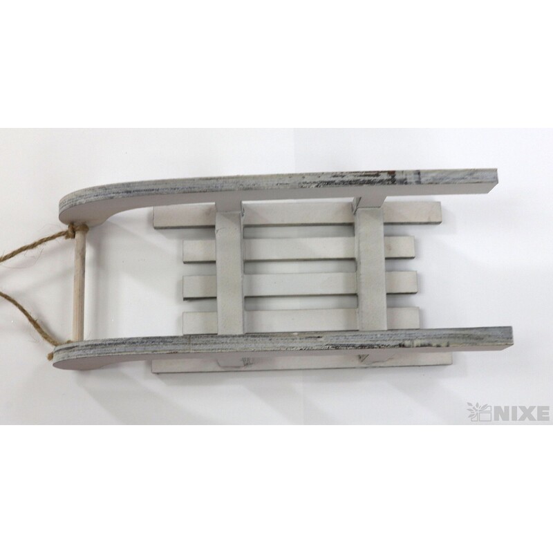 SÁŇKY DŘEVO 20cm*BÍLÁ