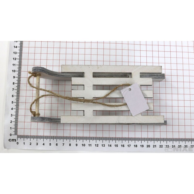 SÁŇKY DŘEVO 20cm*BÍLÁ