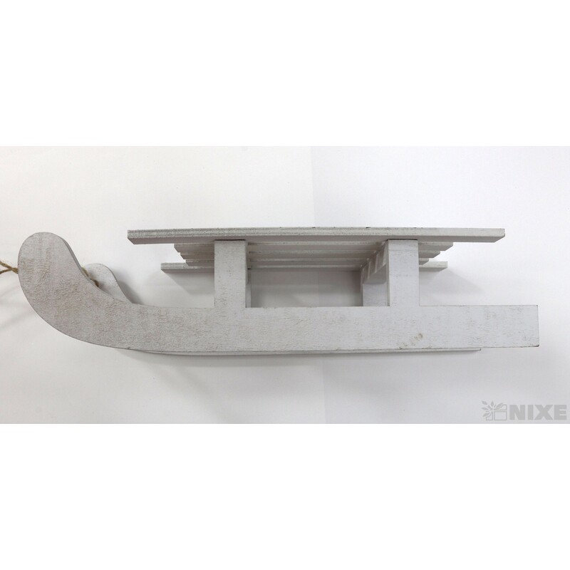 SÁŇKY DŘEVO 30cm*BÍLÁ