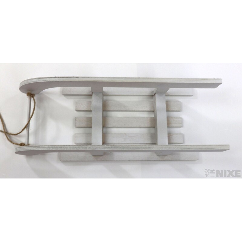 SÁŇKY DŘEVO 30cm*BÍLÁ