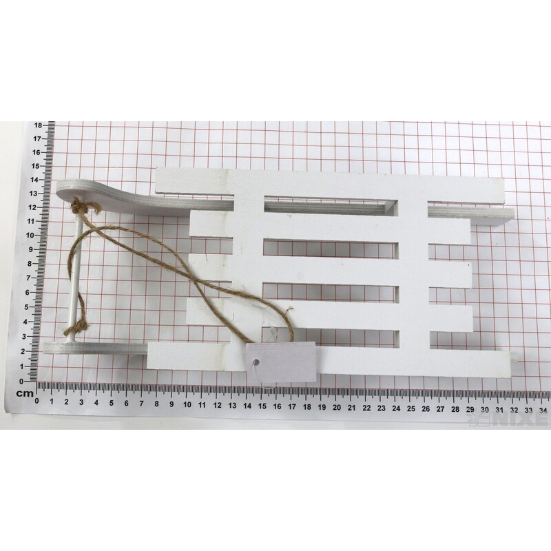 SÁŇKY DŘEVO 30cm*BÍLÁ