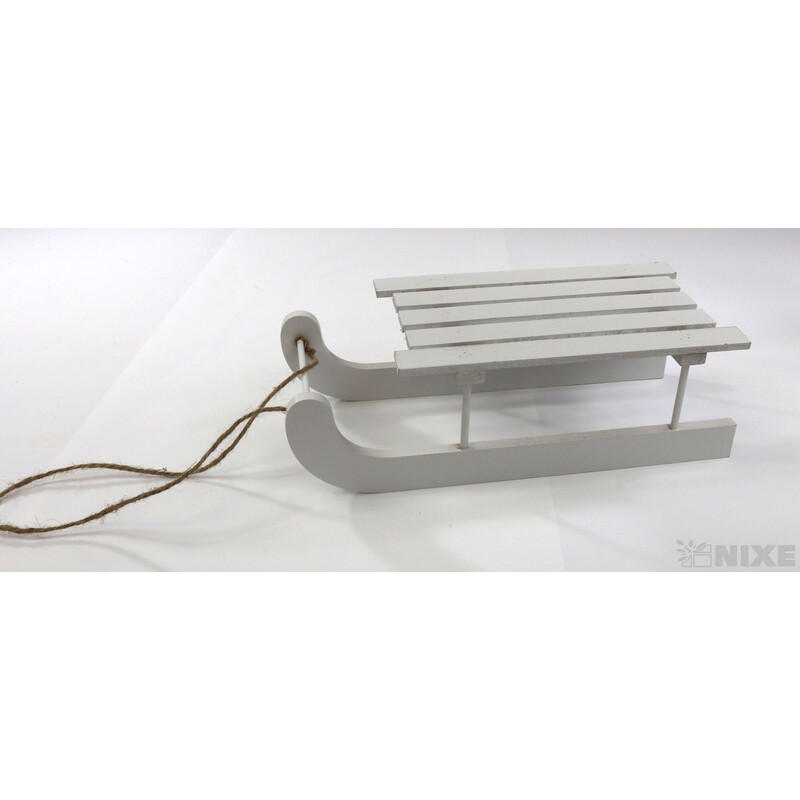 SÁŇKY DŘEVO 29cm*BÍLÁ