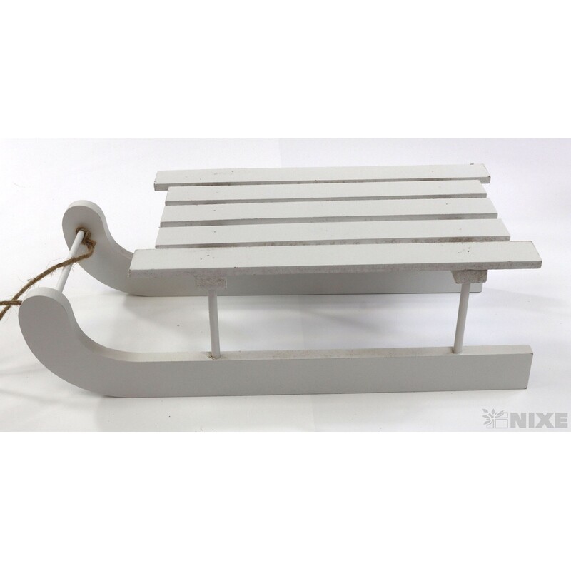 SÁŇKY DŘEVO 29cm*BÍLÁ